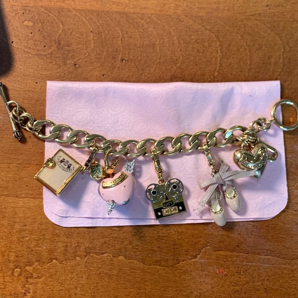 Juicy Couture Charm Bracelet w/ Five Charms